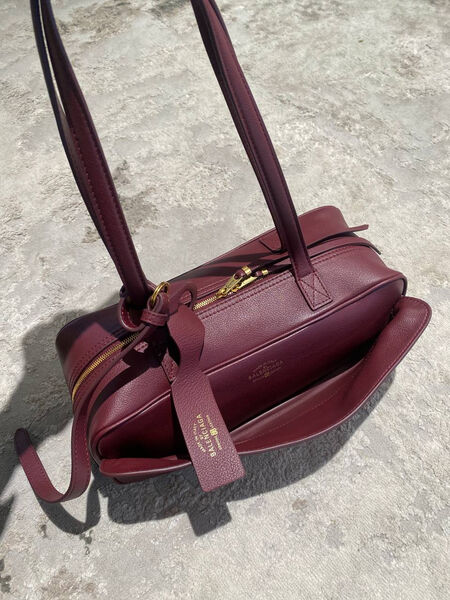 Сумка Balenciaga Carrie женский кожа бордовый 186350-5