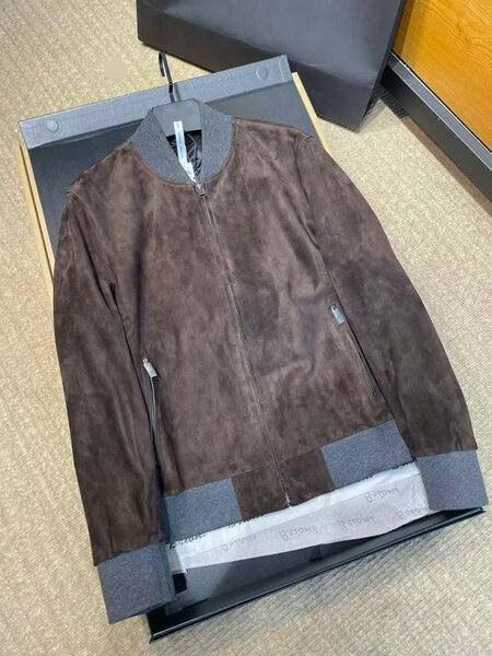 Мужской бомбер Brioni мужской замша 198757-7
