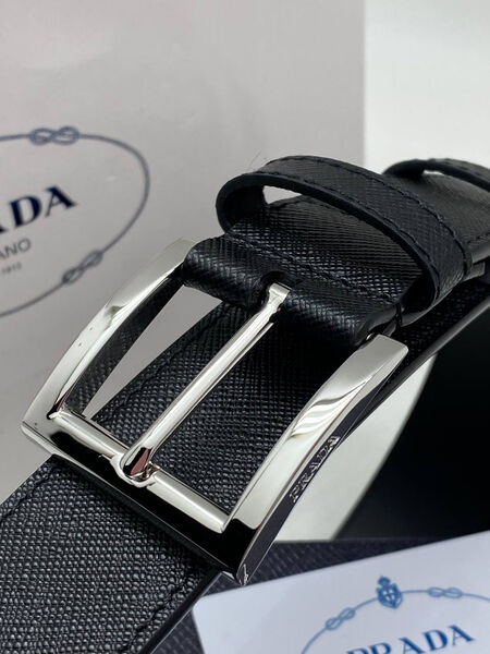 Мужской ремень Prada мужской кожа черный 176197-2