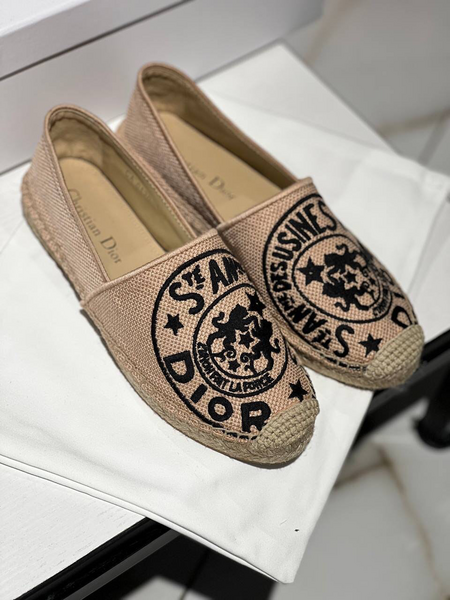 Эспадрильи Christian Dior женский текстиль бежевый 91370-2