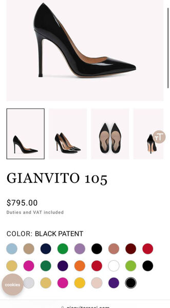 Туфли Gianvito Rossi женский кожа черный 80106-7