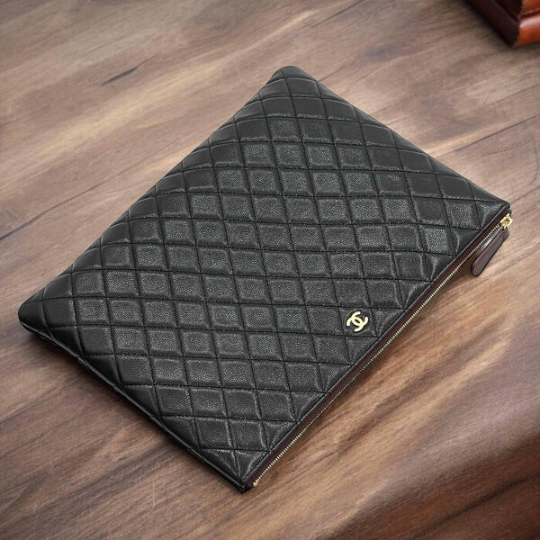 Папка Chanel женский кожа черный 153740-2