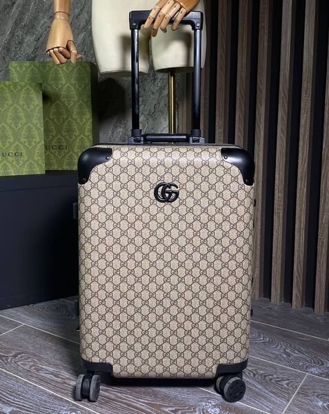 Чемодан Gucci женский канва бежевый 151647