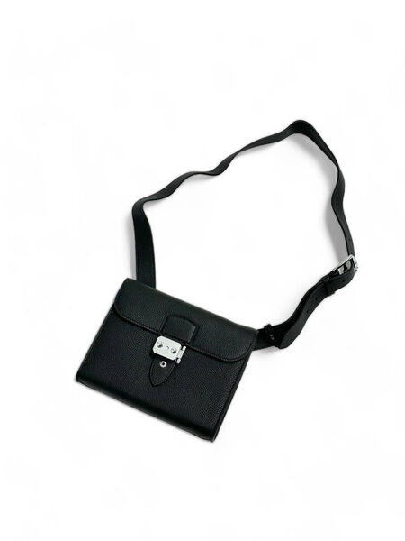 Мужская сумка слинг Hermès мужской кожа черный 120960-2