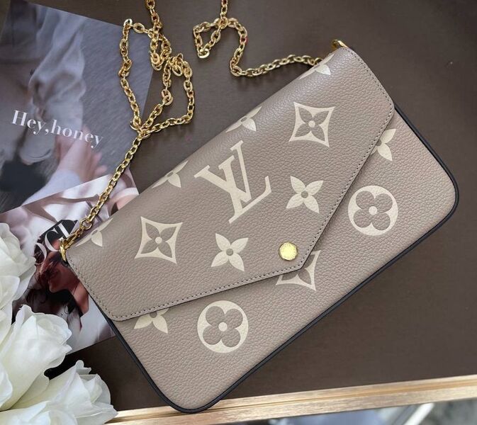 Сумка Louis Vuitton женский кожа бежевый 97482