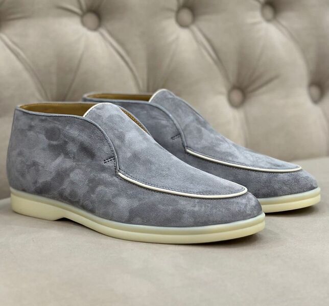 Лоферы Loro Piana женский замша графитовый 126441