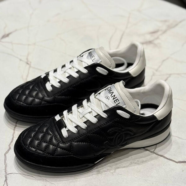 Кроссовки Chanel женский кожа черный 173913-2