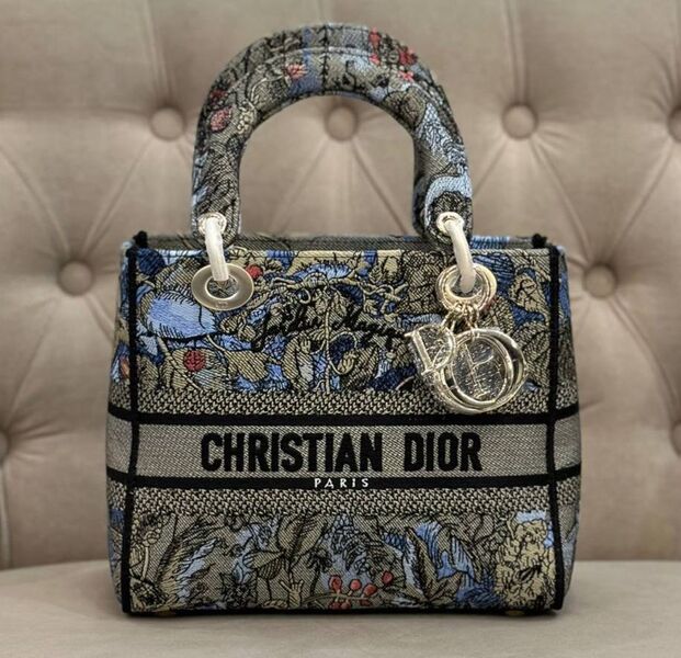 Сумка Christian Dior Lady женский текстиль графитовый 141967