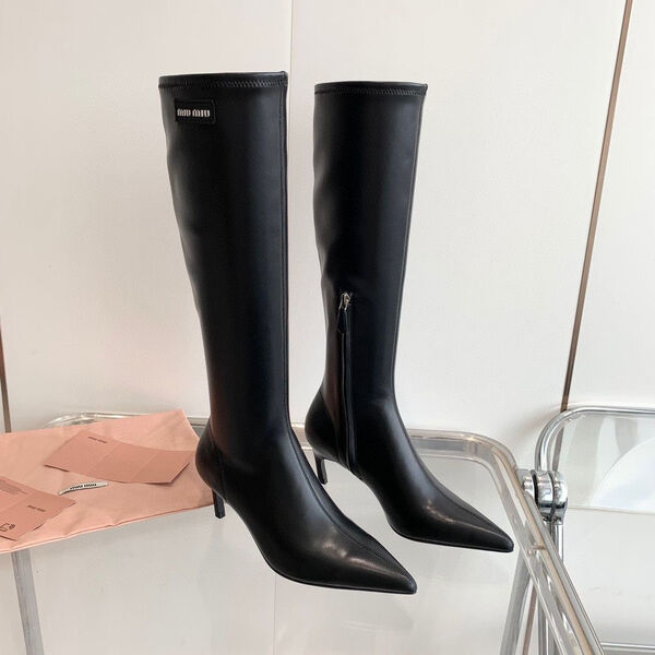 Сапоги Miu Miu женский черный 124600-2