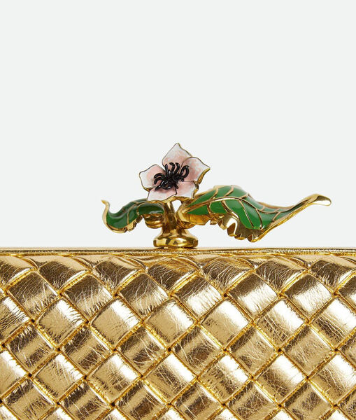 Клатч Bottega Veneta женский бронзовый 201375-4