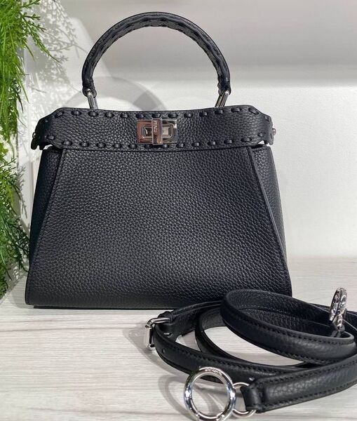 Сумка Fendi Peekaboo женский кожа черный 186746