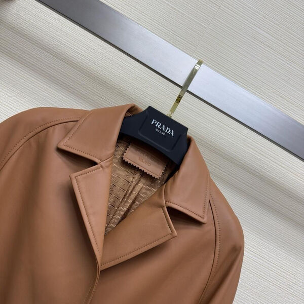 Плащ Prada женский кожа 125626-2