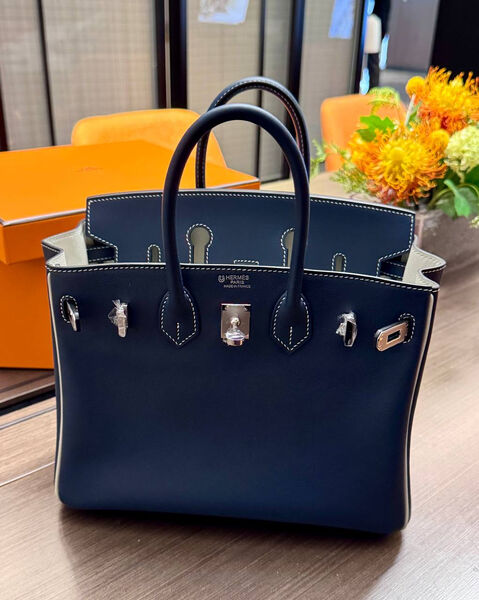 Сумка Hermès Birkin 25 Swift женский синий 170971-3