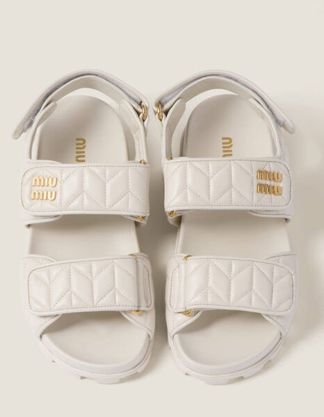 Сандалии Miu Miu женский кожа белый 146058-2