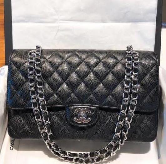 Сумка Chanel Jumbo (30 Cm) женский кожа черный 73800