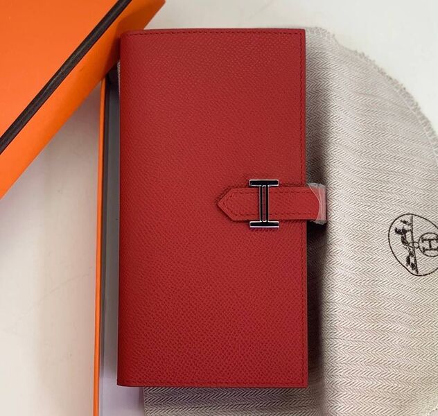 Кошелек Hermès женский кожа бордовый 103071