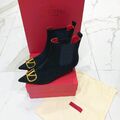 Ботильоны Valentino женский замша черный 13349-2