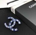Брошь Chanel синий 10376-2