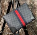 Мужская сумка мессенджер Gucci мужской кожа графитовый 108641-1