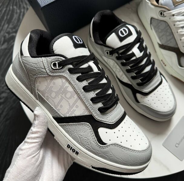 Мужские кроссовки Christian Dior мужской кожа белый 146790