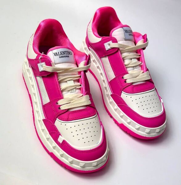 Кеды Valentino женский кожа бордовый 136002