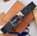 Мужской ремень Louis Vuitton мужской кожа epi черный,серебристый 105310