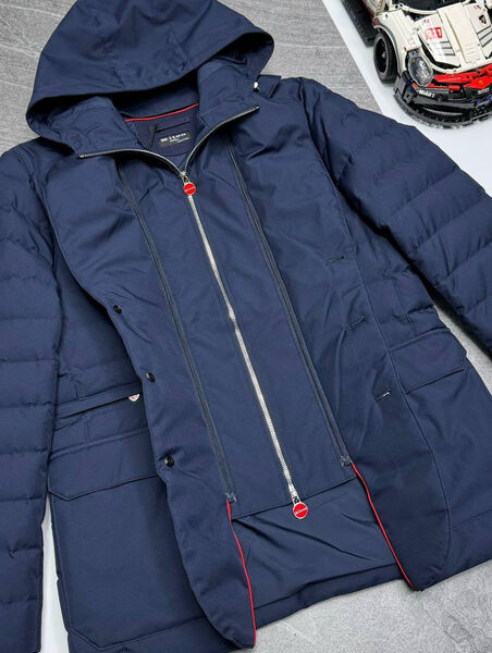 Мужской пуховик Kiton мужской синий 165318-5