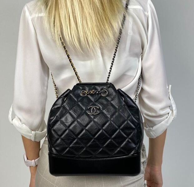 Рюкзак Chanel's Gabrielle женский кожа черный 65027