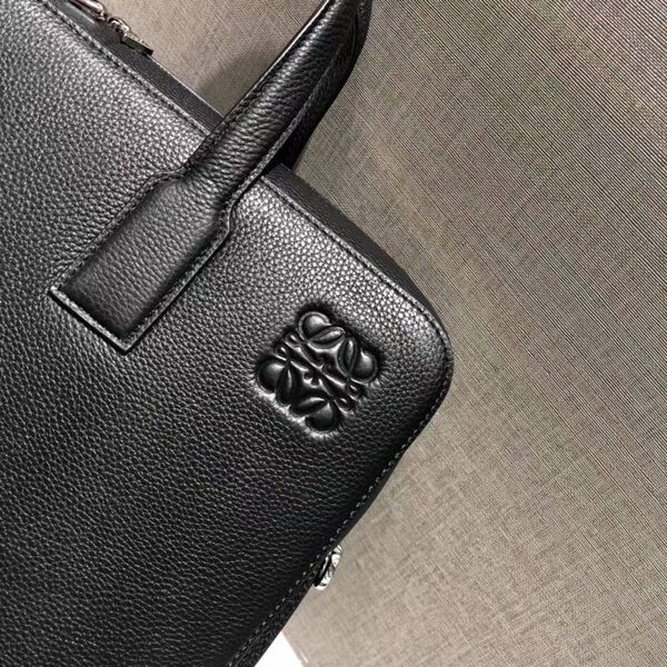 Мужской портфель Loewe мужской кожа черный 52083-3