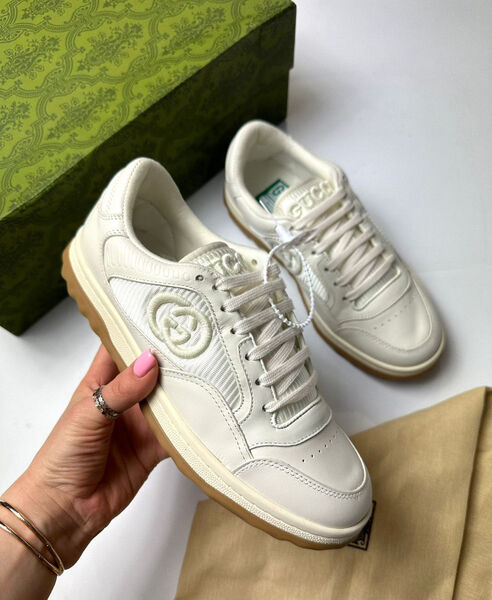 Кеды Gucci женский кожа белый 114774-2