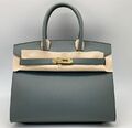 Сумка Hermès Birkin 30 ручная работа женский кожа графитовый 75354-1