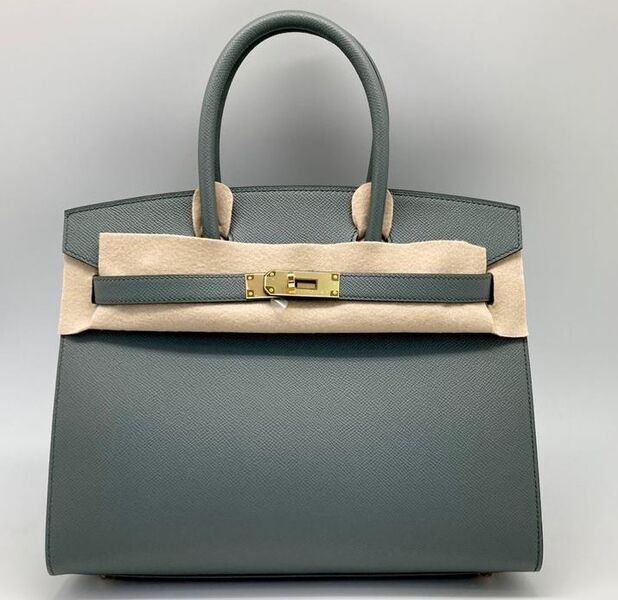 Сумка Hermès Birkin 30 ручная работа женский кожа графитовый 75354