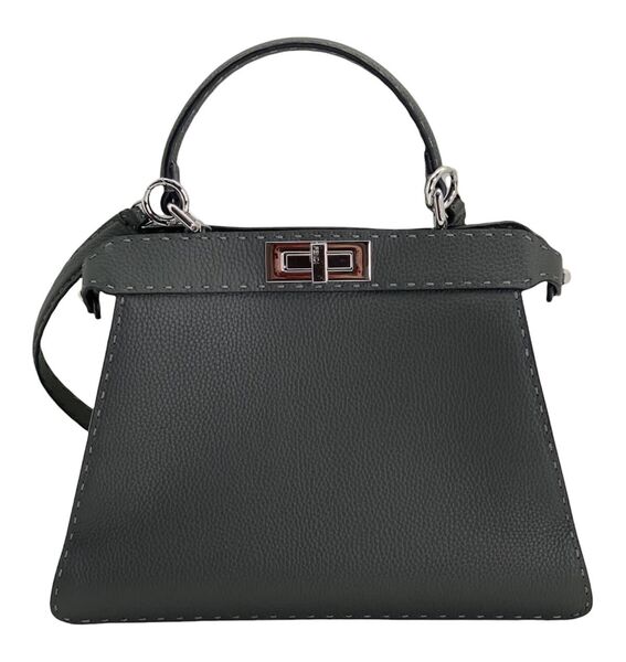 Сумка Fendi 27 см женский кожа графитовый 74652