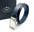 Мужской ремень Prada мужской кожа черный 53000-3