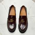 Лоферы Gucci женский кожа бордовый 173771-3