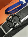 Мужской ремень Louis Vuitton мужской кожа черный 100979-3