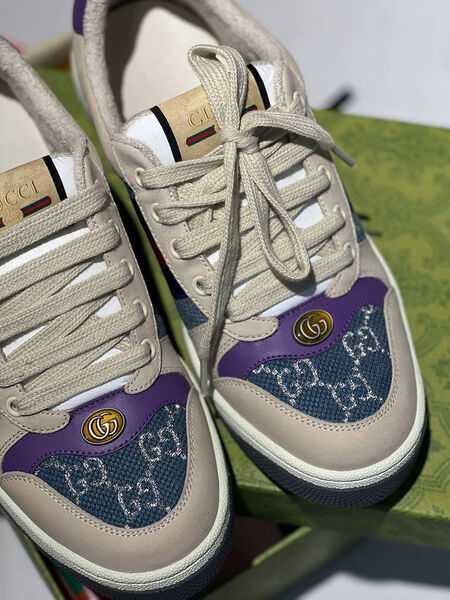 Кеды Gucci женский кожа графитовый 109696-2