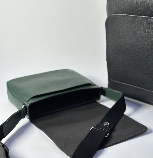Мужская сумка мессенджер Louis Vuitton мужской кожа болотный 129946-4