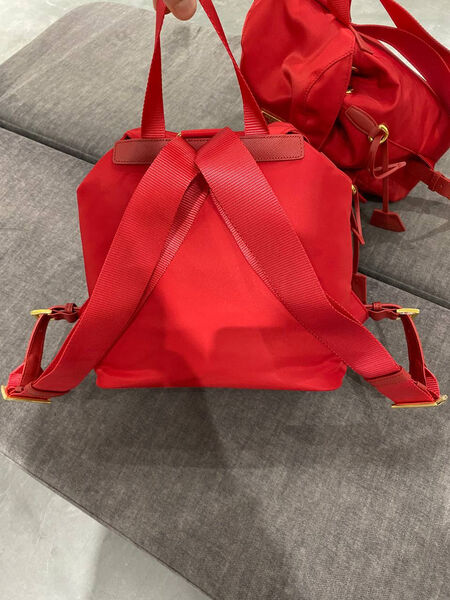 Рюкзак Prada женский нейлон бордовый 156520-2