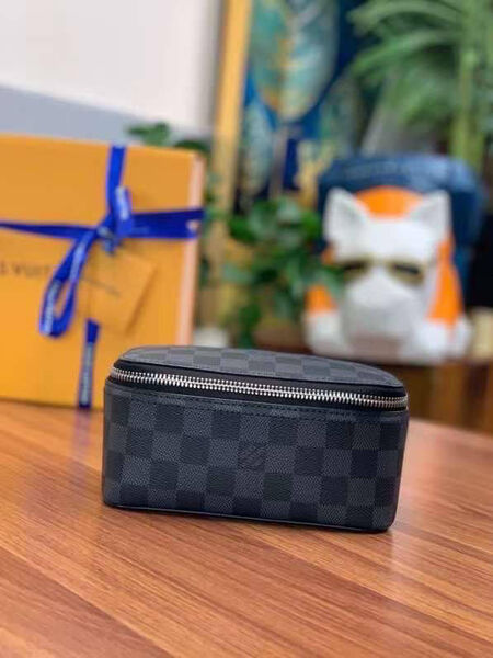 Мужской несессер косметичка Louis Vuitton мужской кожа синий 111308-2