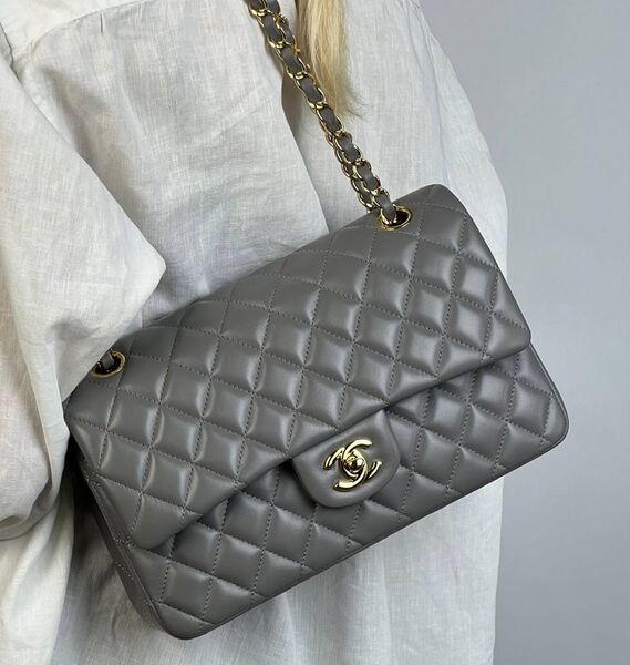 Сумка Chanel 2.55 женский кожа графитовый 144975
