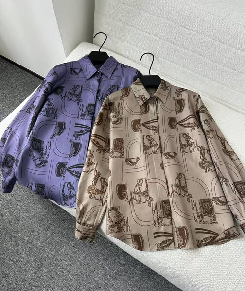 Рубашка Hermès женский бежевый 173633-5