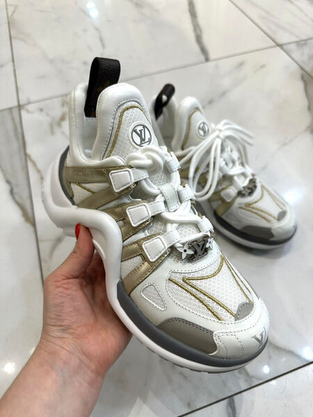 Кроссовки высокие Louis Vuitton женский кожа swift темно-зеленый 104597-3
