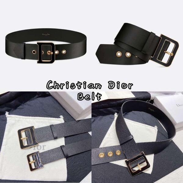 Женский ремень Dior женский кожа черный 21376-3