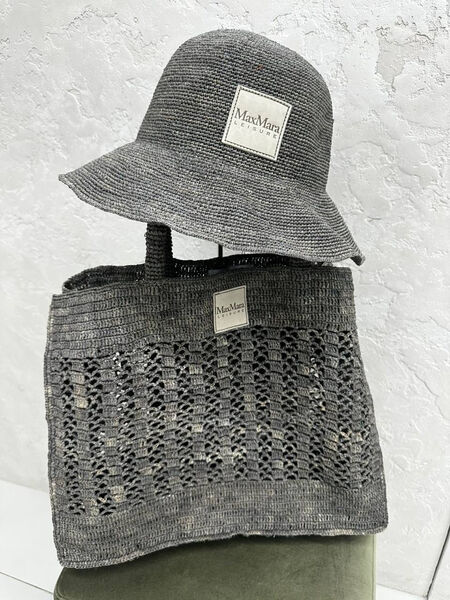 Сумка Max Mara женский вязаная ткань графитовый 189872-2