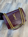 Сумка Saint Laurent женский кожа бордовый 77465-3