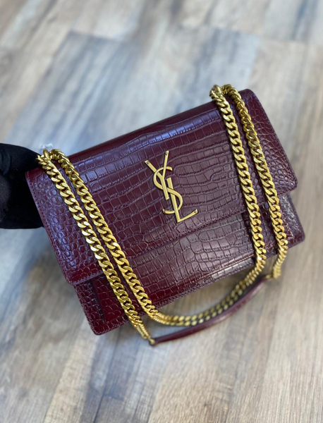 Сумка Saint Laurent женский кожа бордовый 77465-3