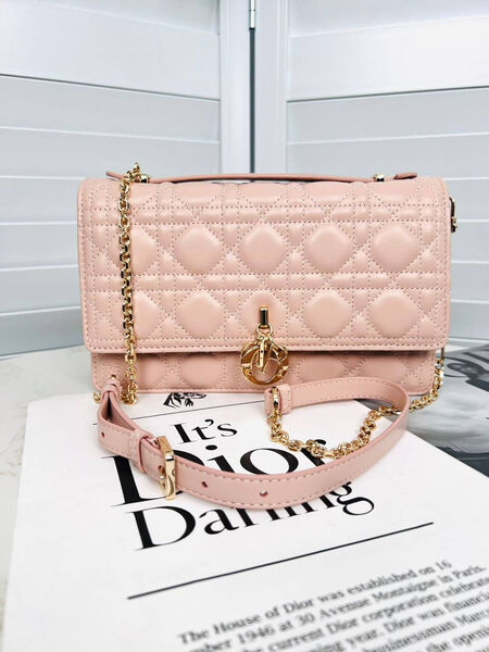 Сумка Christian Dior Handle женский кожа розовый 152941-2