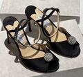 Босоножки Jimmy Choo женский сатин черный 138752-1