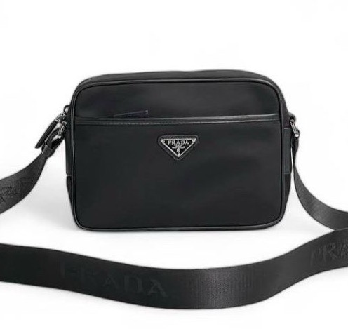Мужская сумка мессенджер Prada мужской кожа черный 149923